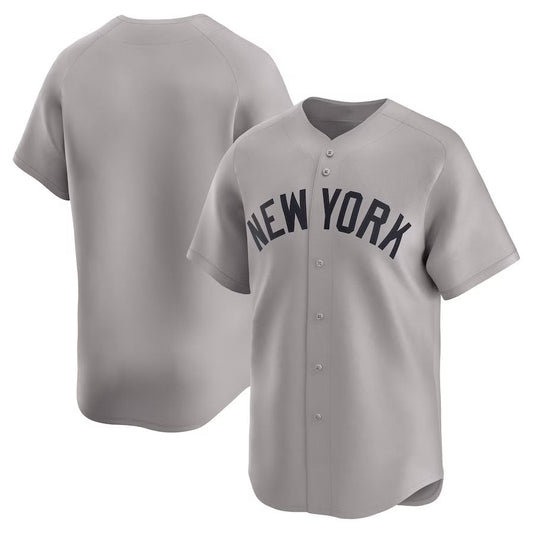 New York Yankees Away Limited Jersey - Gray Stitches Baseball Jerseys - Main View