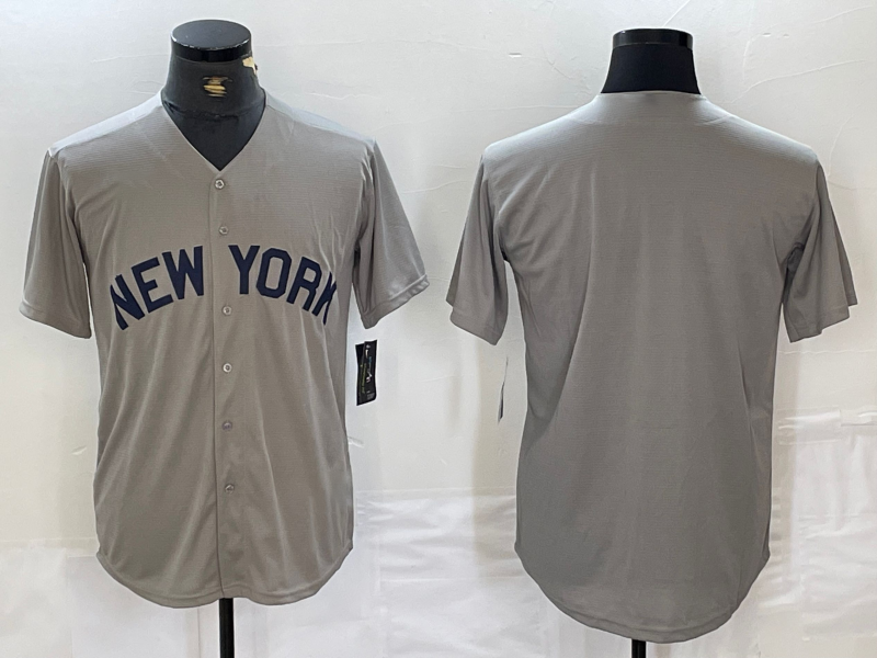 New York Yankees Blank 2021 Grey Field of Dreams Cool Base Stitched Baseball Jersey - Main View