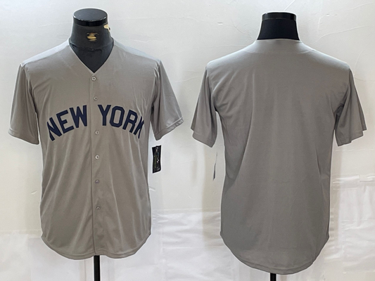 New York Yankees Blank 2021 Grey Field of Dreams Cool Base Stitched Baseball Jersey - Main View