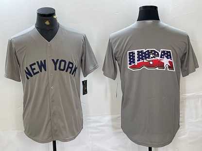 New York Yankees Blank 2021 Grey Field of Dreams Cool Base Stitched Baseball Jerseys - Main View