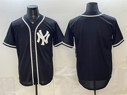 New York Yankees Blank 2026 Fashion Replica Black Out Stitched Jersey - Main View
