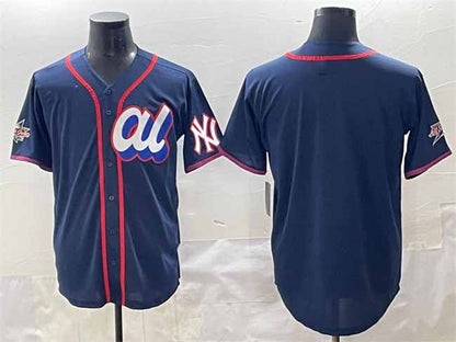 New York Yankees Blank American League Navy 2025 All-Star Edition Limited Stitched Baseball Jersey - Main View