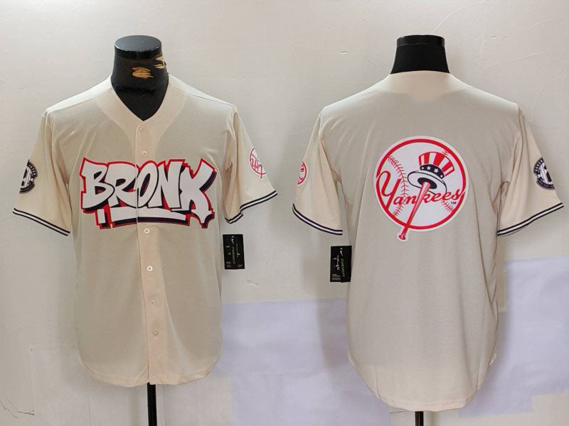 New York Yankees Blank Cream Vapor Limited Stitched Baseball Jersey - Main View