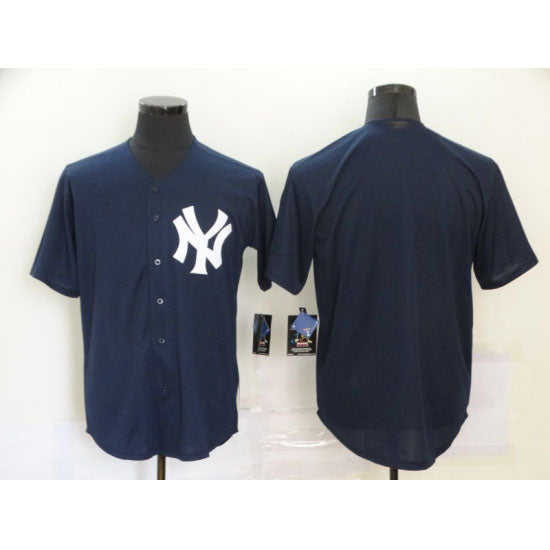 New York Yankees Blank Navy Blue Alternate Stitched Baseball Jersey - Main View