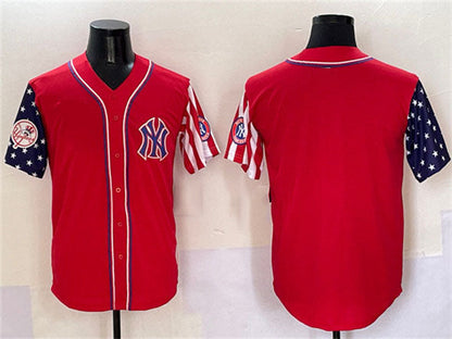 New York Yankees Blank Red American Style Limited Stitched Baseball Jersey - Main View
