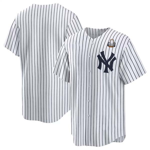 New York Yankees Blank White 2024 World Series Cool Base Stitched Baseball Jersey - Main View