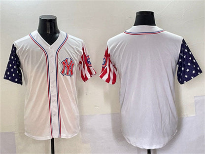 New York Yankees Blank White American Style Limited Stitched Baseball Jersey - Main View