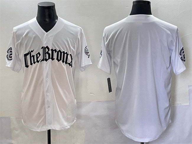 New York Yankees Blank White 'Gothic Legacy Edition' Vapor Premier Limited Stitched Baseball Jersey - Main View
