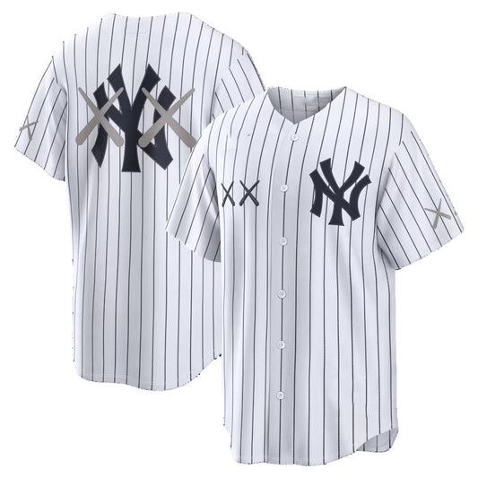 New York Yankees KAWS White Stadium Baseball Jersey - Main View