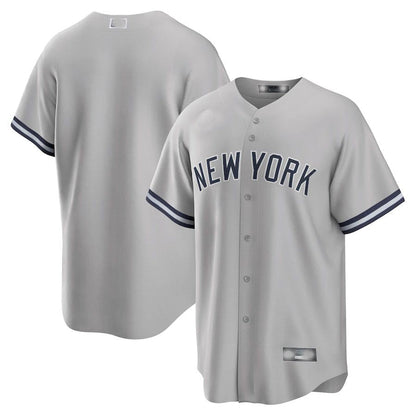 New York Yankees Gray Road Replica Team Jersey Baseball Jerseys - Main View