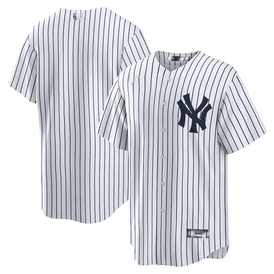 New York Yankees White Home Blank Replica Jersey Baseball Jerseys - Main View