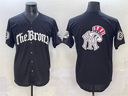 New York Yankees Team Big Logo Black 'Gothic Legacy Edition' Vapor Premier Limited Stitched Baseball Jersey - Main View