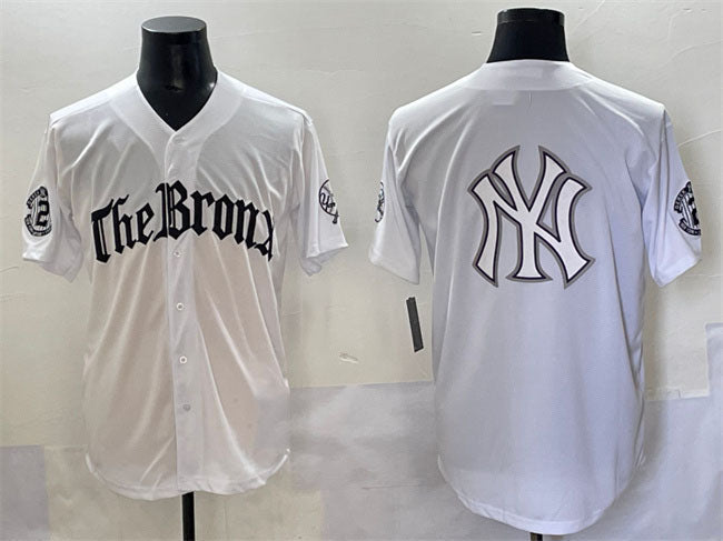 New York Yankees Team Big Logo White 'Gothic Legacy Edition' Vapor Premier Limited Stitched Baseball Jerseys - Main View