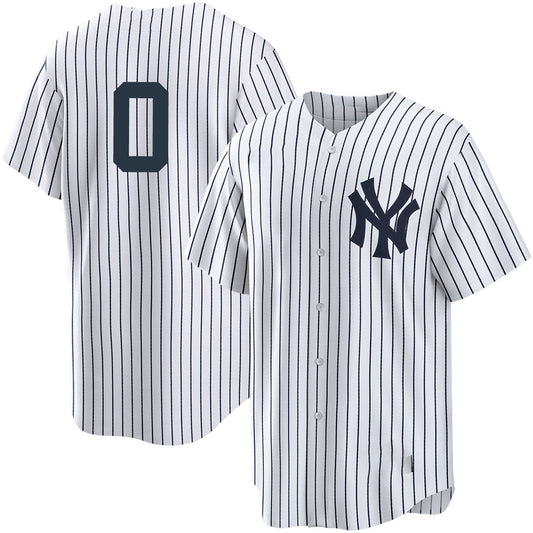 New York Yankees #0 Marcus Stroman No Name White Cool Base Stitched Baseball Jersey - Main View