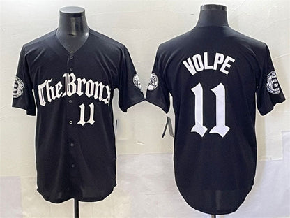 New York Yankees #11 Anthony Volpe Black 'Gothic Legacy Edition' Vapor Premier Limited Stitched Baseball Jersey - Main View