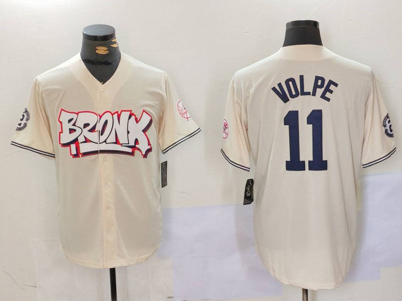 New York Yankees #11 Anthony Volpe Cream Limited Stitched Baseball Jersey - Main View