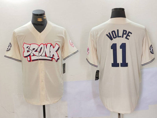 New York Yankees #11 Anthony Volpe Cream Limited Stitched Baseball Jersey - Main View