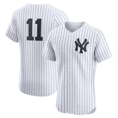New York Yankees #11 Anthony Volpe Home Elite Jersey - White Stitched Baseball Jersey - Main View
