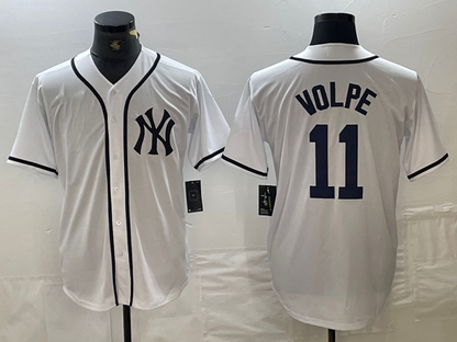 New York Yankees #11 Anthony Volpe White Fashion Cool Base Baseball Jersey - Main View