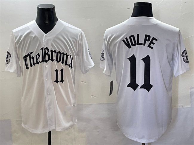 New York Yankees #11 Anthony Volpe White 'Gothic Legacy Edition' Vapor Premier Limited Stitched Baseball Jersey - Main View
