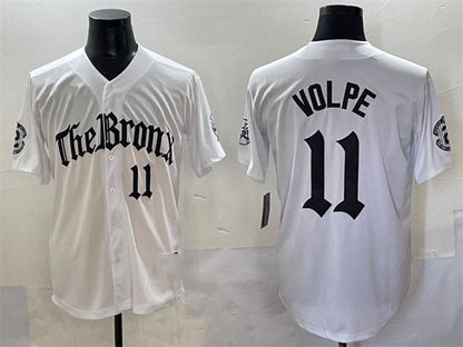 New York Yankees #11 Anthony Volpe White 'Gothic Legacy Edition' Vapor Premier Limited Stitched Baseball Jersey - Main View
