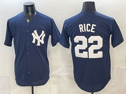 New York Yankees #22 Ben Rice Navy Stitched Jersey - Main View