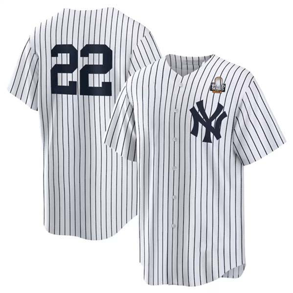 New York Yankees #22 Juan Soto White 2024 World Series Cool Base Stitched Baseball Jersey - Main View