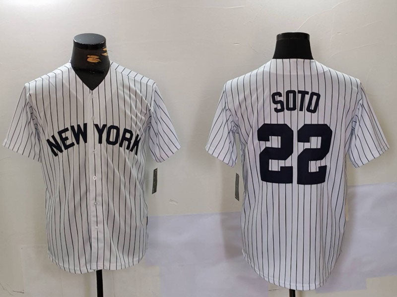New York Yankees #22 Juan Soto White Cool Base Stitched Baseball Jersey - Main View