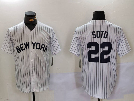 New York Yankees #22 Juan Soto White Cool Base Stitched Baseball Jersey - Main View