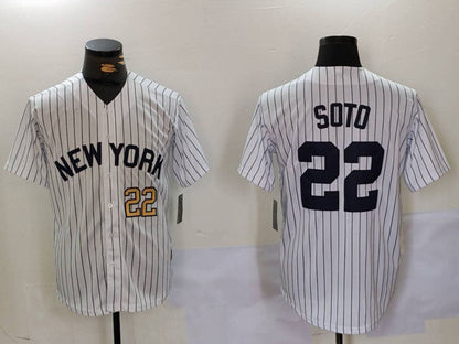 New York Yankees #22 Juan Soto White Cool Base Stitched Baseball Jersey - Main View