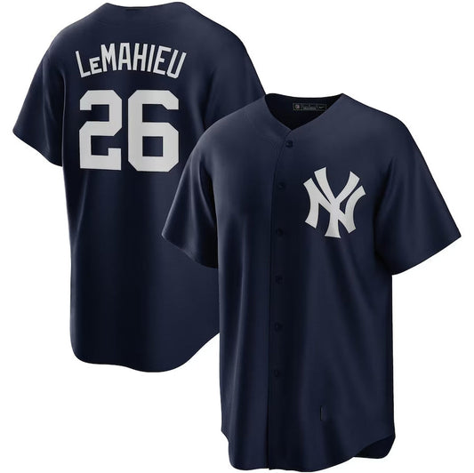 New York Yankees #26 DJ LeMahieu Alternate Replica Player Jersey - Navy Stitched Baseball Jersey - Main View
