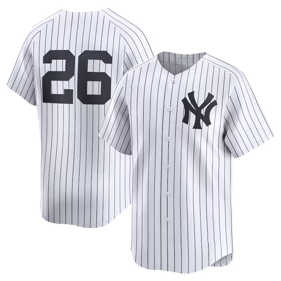 New York Yankees #26 DJ LeMahieu Home Limited Player Jersey - White Stitched Baseball Jersey - Main View