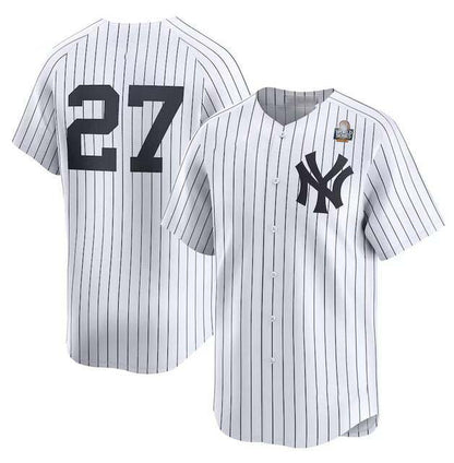 New York Yankees #27 Giancarlo Stanton White 2024 World Series Home Limited Stitched Baseball Jersey - Main View