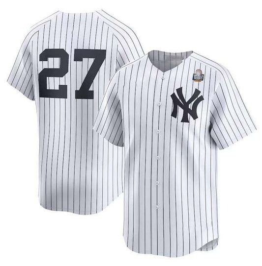 New York Yankees #27 Giancarlo Stanton White 2024 World Series Home Limited Stitched Baseball Jersey - Main View