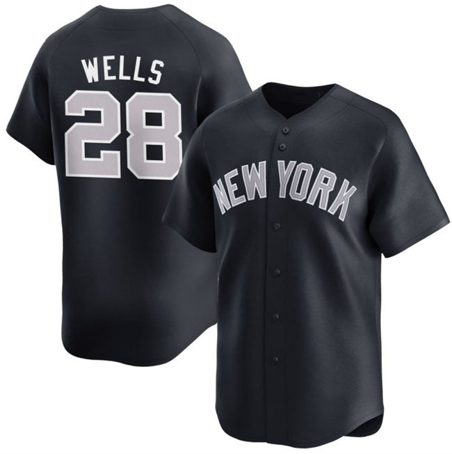 New York Yankees #28 Austin Wells Navy 2025 Alternate Limited Stitched Baseball Jersey - Main View