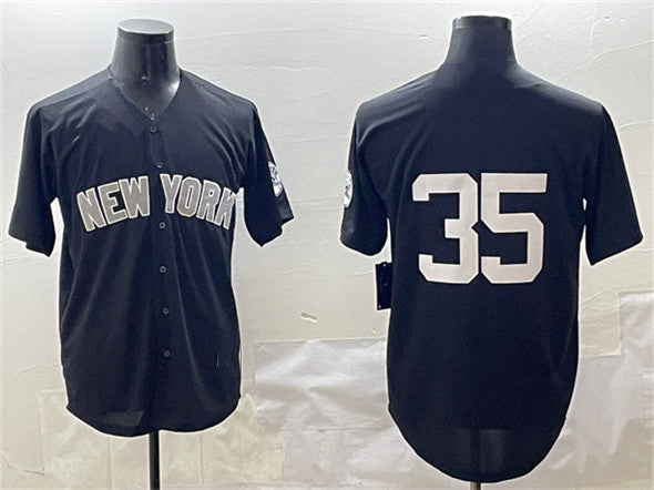 New York Yankees #35 Cody Bellinger Black Cool Base Stitched Baseball Jersey - Main View