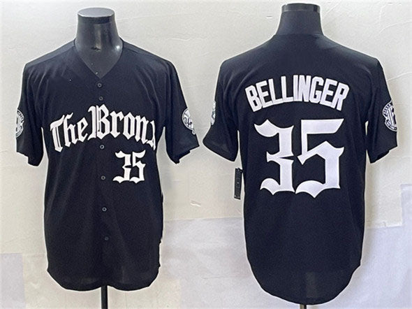 New York Yankees #35 Cody Bellinger Black 'Gothic Legacy Edition' Vapor Premier Limited Stitched Baseball Jersey - Main View