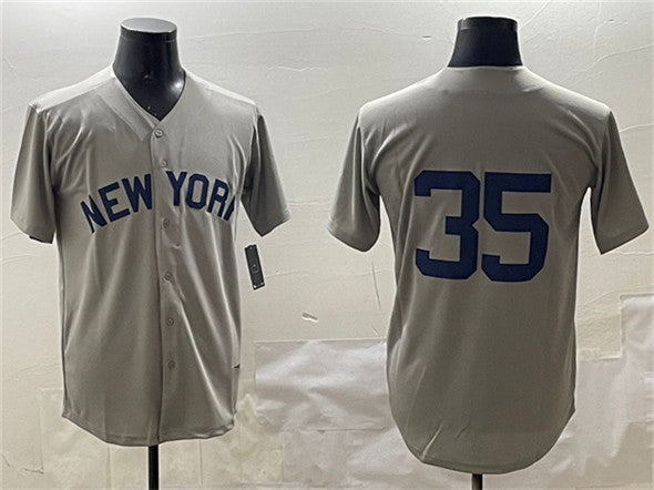 New York Yankees #35 Cody Bellinger Gray Cool Base Stitched Baseball Jersey - Main View