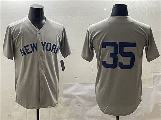 New York Yankees #35 Cody Bellinger Gray Cool Base Stitched Baseball Jersey - Main View