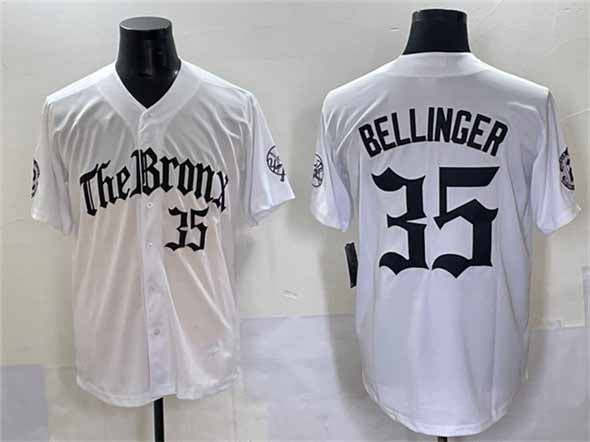 New York Yankees #35 Cody Bellinger White 'Gothic Legacy Edition' Vapor Premier Limited Stitched Baseball Jersey - Main View