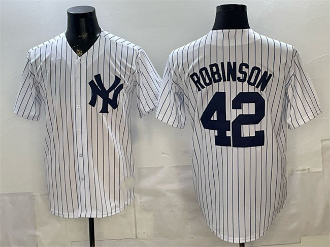New York Yankees #42 Jackie Robinson White Stitched Jersey - Main View