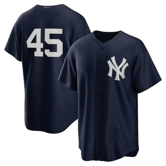 New York Yankees #45 Gerrit Cole Alternate Replica Player Name Jersey - Navy Stitched Baseball Jersey - Main View