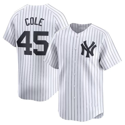 New York Yankees #45 Gerrit Cole Home Limited Player Jersey - White Stitched Baseball Jersey - Main View