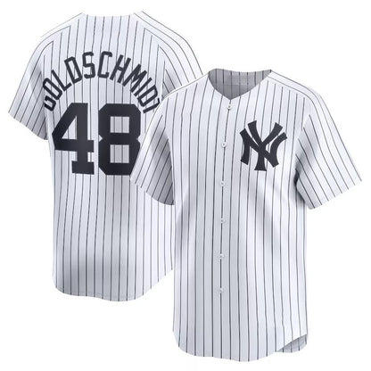 New York Yankees #48 Paul Goldschmidt Home Limited Player Jersey - White Stitched Baseball Jersey - Main View