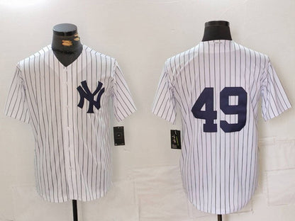 New York Yankees #49 Ron Guidry White Cool Base Stitched Baseball Jerseys - Main View