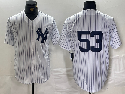 New York Yankees #53 Bobby Abreu White Cool Base Stitched Baseball Jersey - Main View