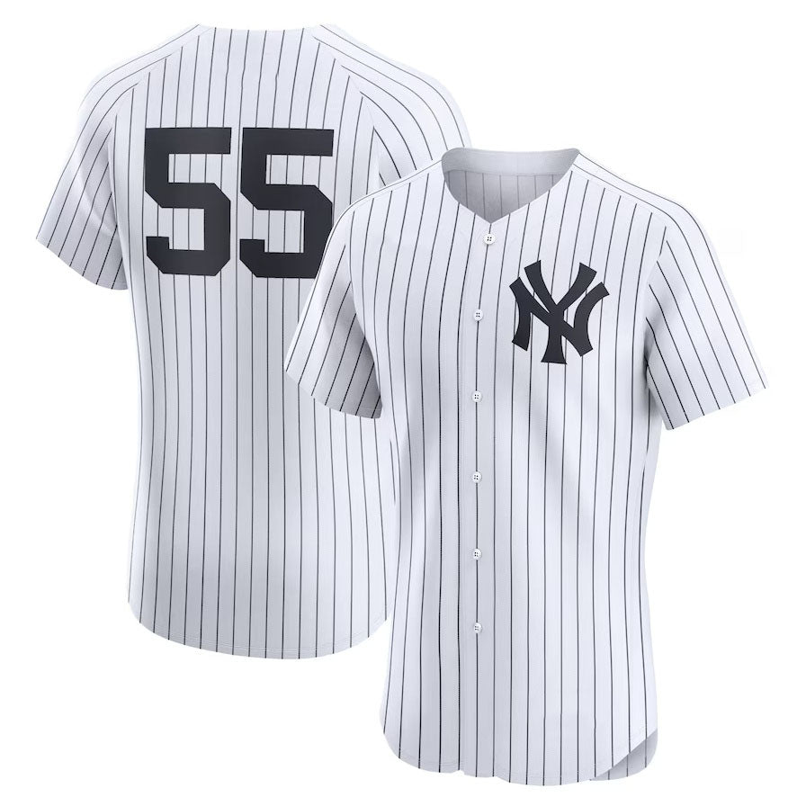 New York Yankees #55 Carlos Rodon Home Elite Player Jersey - White Stitched Baseball Jersey - Main View