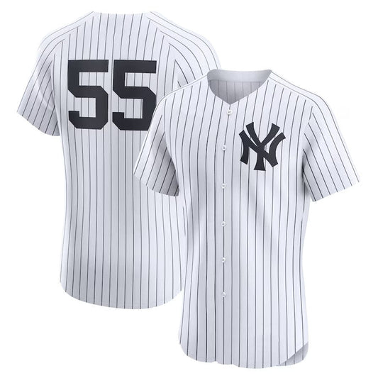 New York Yankees #55 Carlos Rodon Home Elite Player Jersey - White Stitched Baseball Jersey - Main View