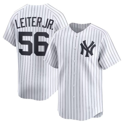 New York Yankees #56 Mark Leiter Jr. Home Limited Player Jersey - White Stitched Baseball Jersey - Main View