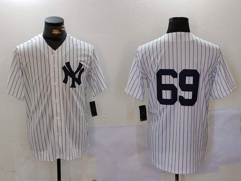 New York Yankees #69 Manny Fresh White Cool Base Stitched Baseball Jersey - Main View